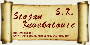 Stojan Kuvekalović vizit kartica